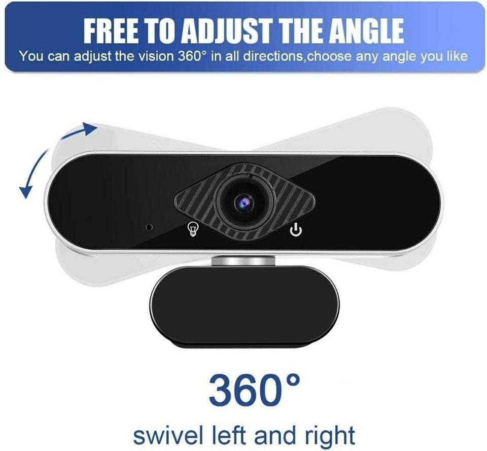1080P Webcam with Microphone Full HD Computer Camera for PC Desktop