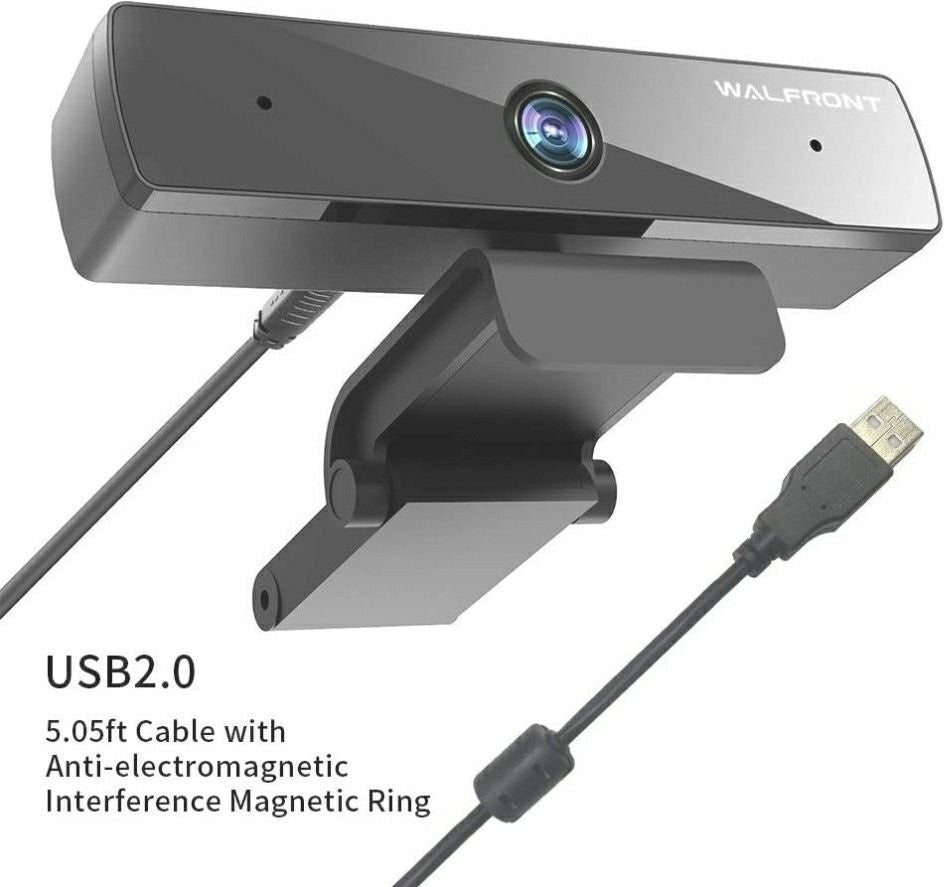 Walfront 1080P Webcam with Microphone & Privacy Cover, Walfront Web Camera for C