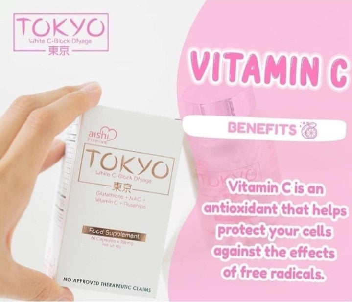 Tokyo White C-Block Dyfage Glutathione, 60 Capsules