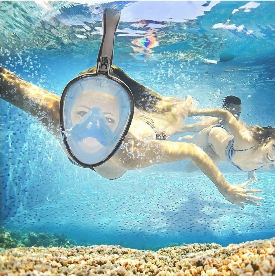 Full Face Snorkel Mask 180° Panoramic View Snorkel Mask