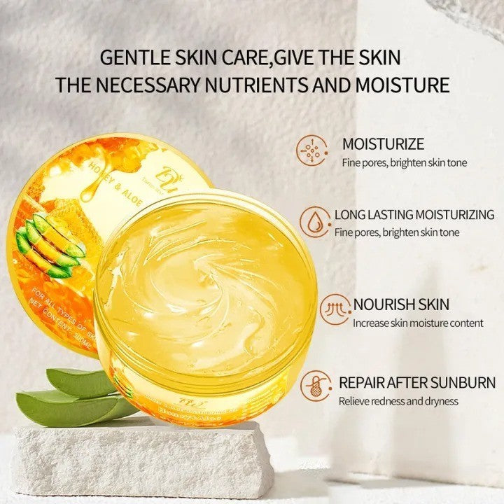 Honey & Aloe Vera Moisturizing Soothing Gel For All Skin 300ml