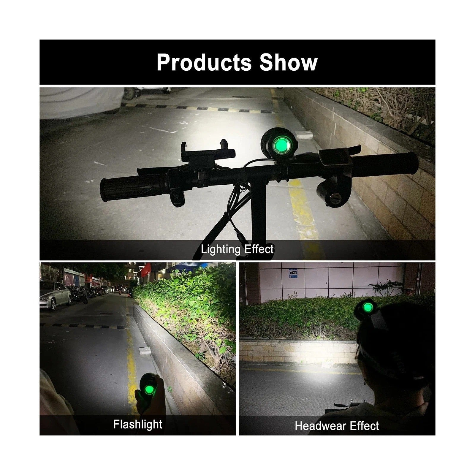 Weihao Bicycle Headlight, 10500 Lumens 7 LED Bike Light Waterproof Mountain Bike