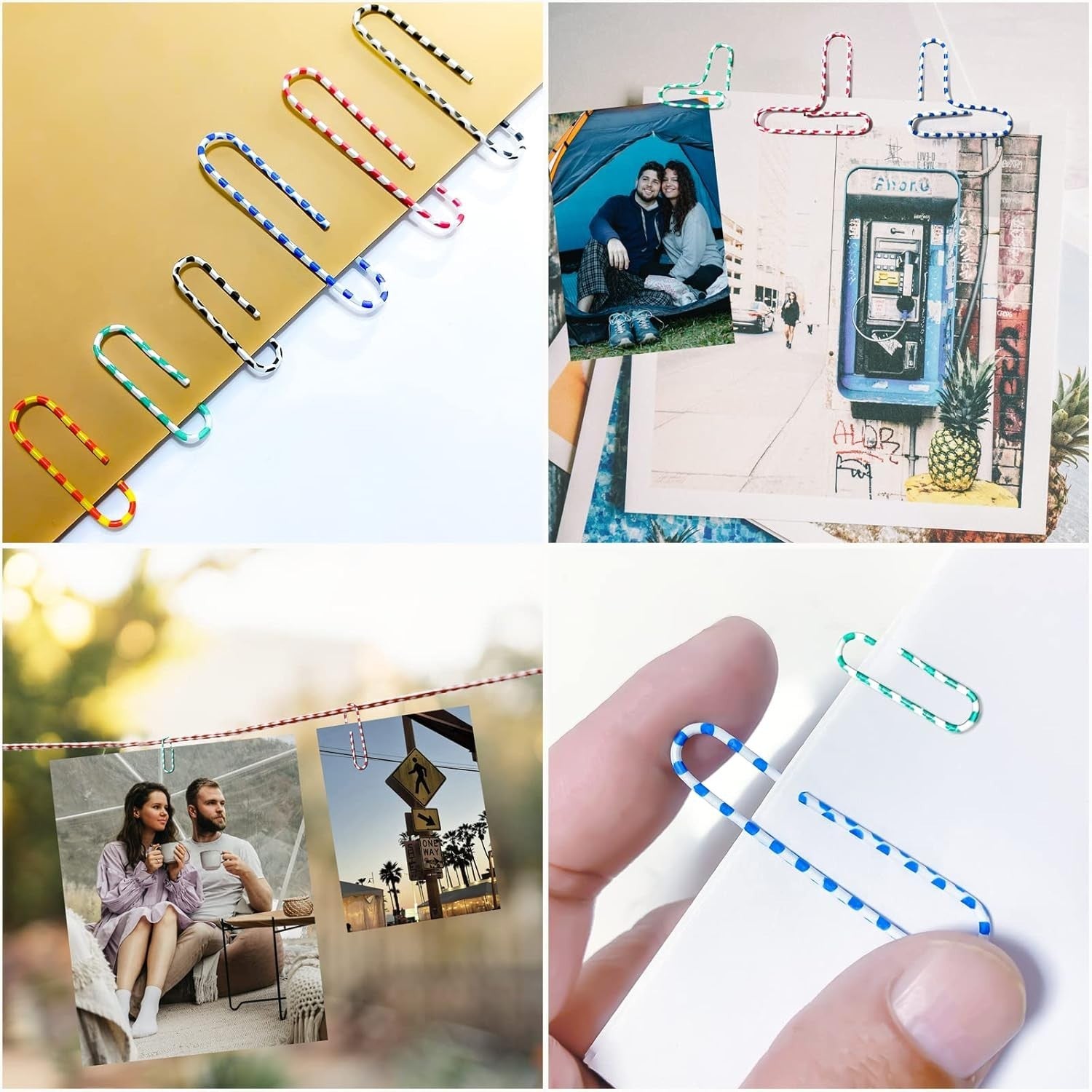 500Pcs Paper Clips,Medium & Jumbo Paper Clip (1.3 inch & 2.0 inch), Multicolored