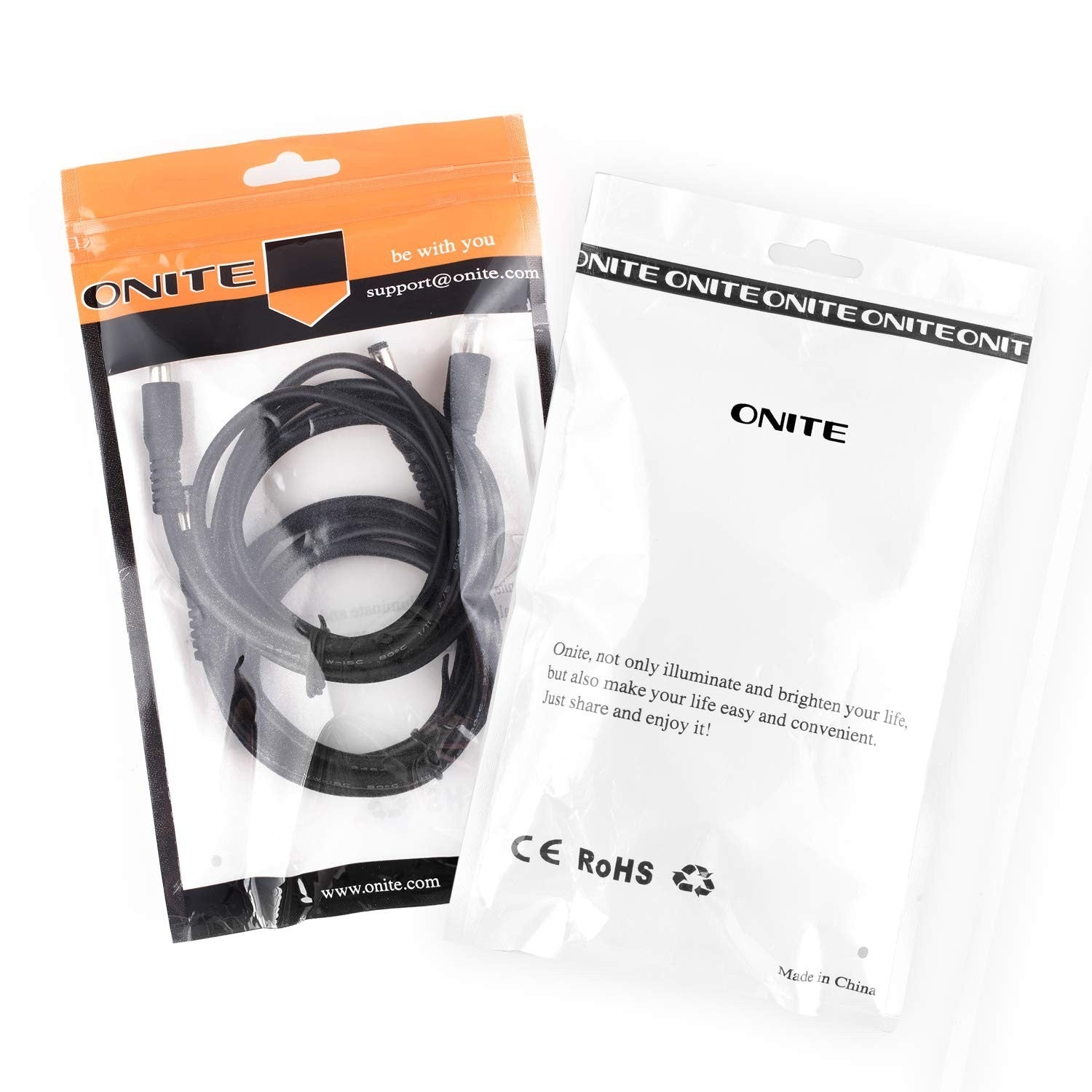 Onite 6.6ft Male to Male Extension Cord, DC 5.5x2.1mm Power Adapter Cable