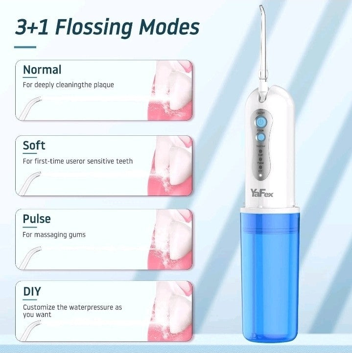 Rechargeable Oral Irrigator: Waterproof Teeth Flosser with Customizable Pressure