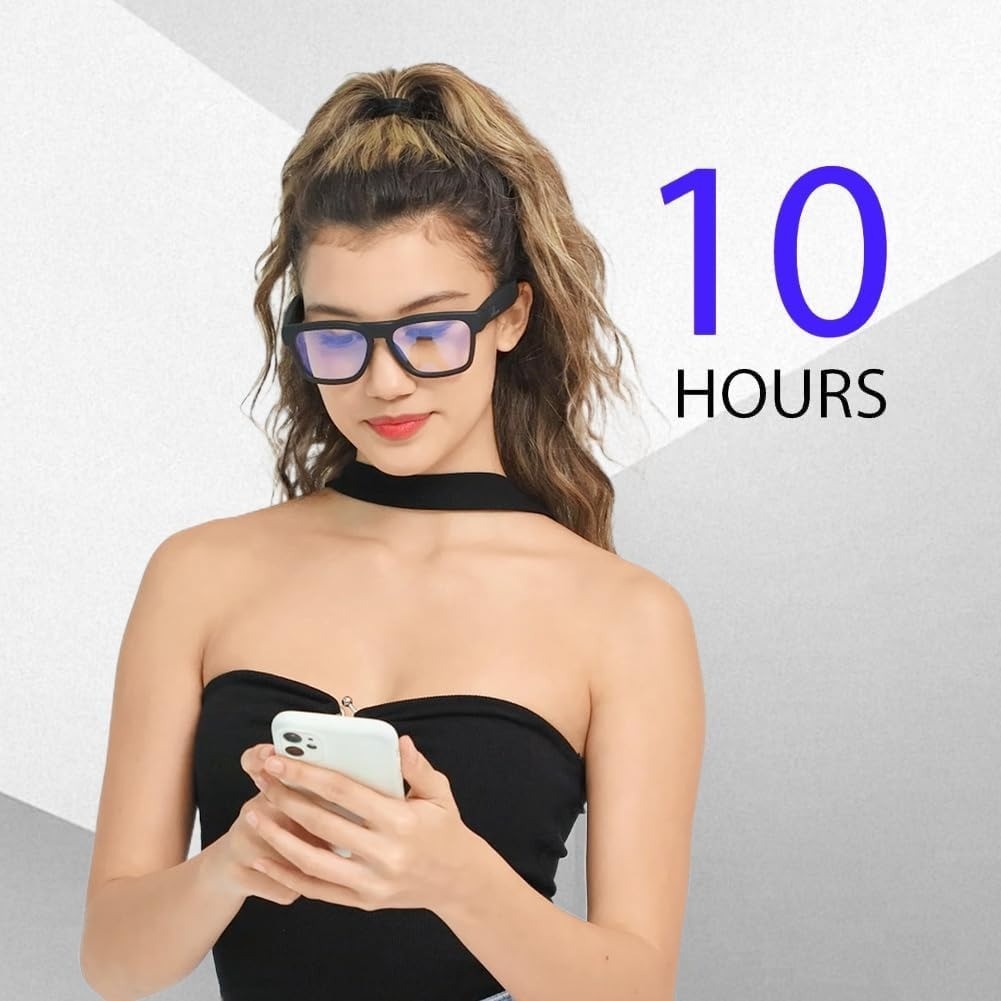 OhO Smart Glasses,Safety Glasses with Bluetooth Speaker,Indoor/Outdoor UV
