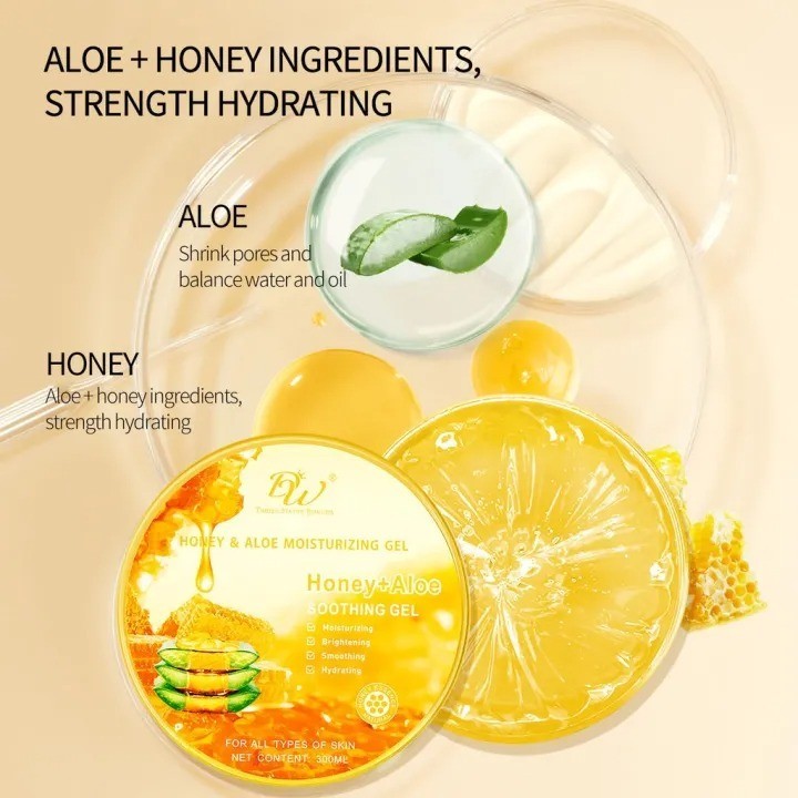 Honey & Aloe Vera Moisturizing Soothing Gel For All Skin 300ml