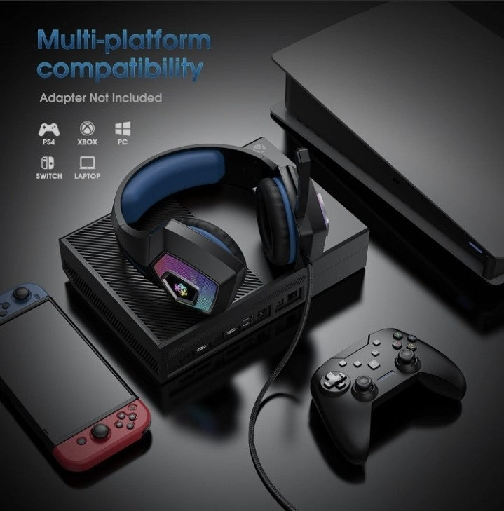 Hunterspider Gaming Headset Headphones for PS4 PS5 Switch Xbox One PC