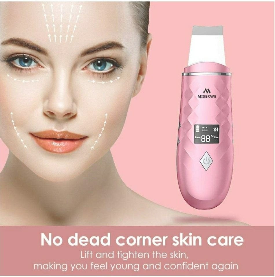 Skin Scrubber with LCD Display Skin Spatula Pore Cleaner Blackhead Remover Face