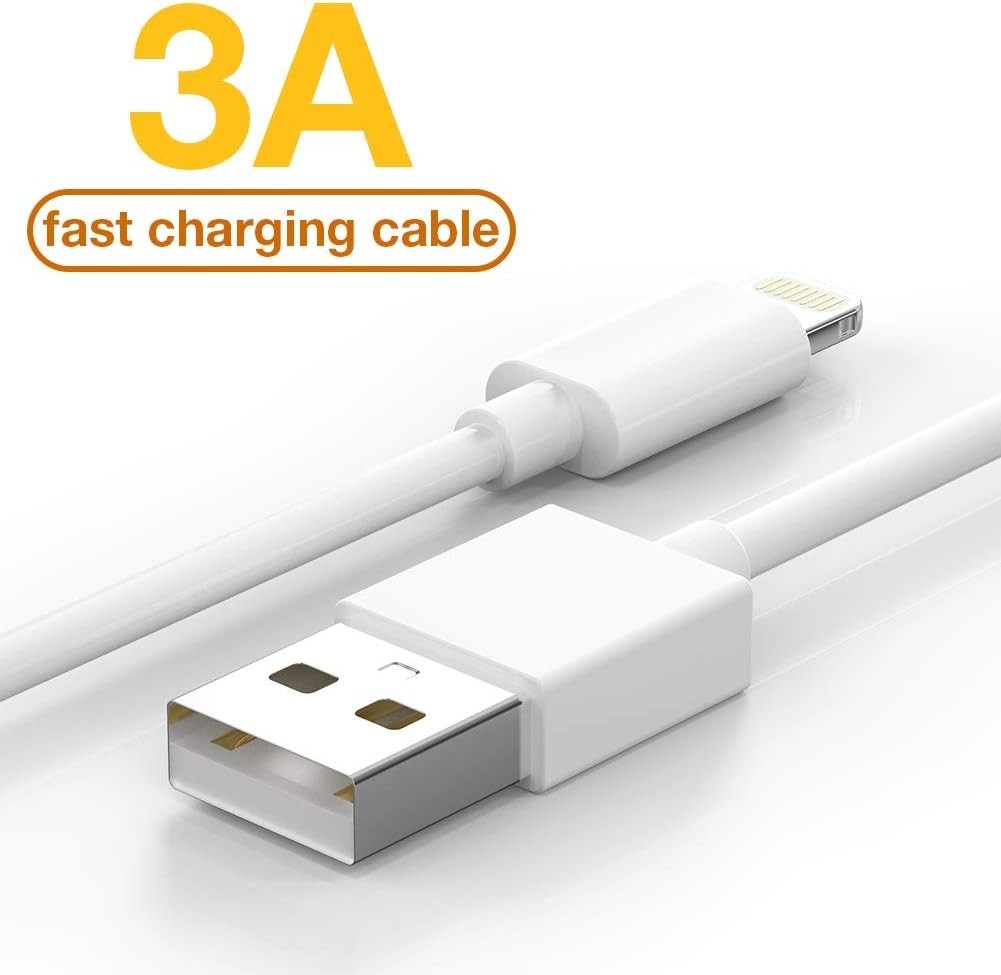 5 Pack iPhone Charger Cable 3 Ft, White 3ft Long iPhone Charger