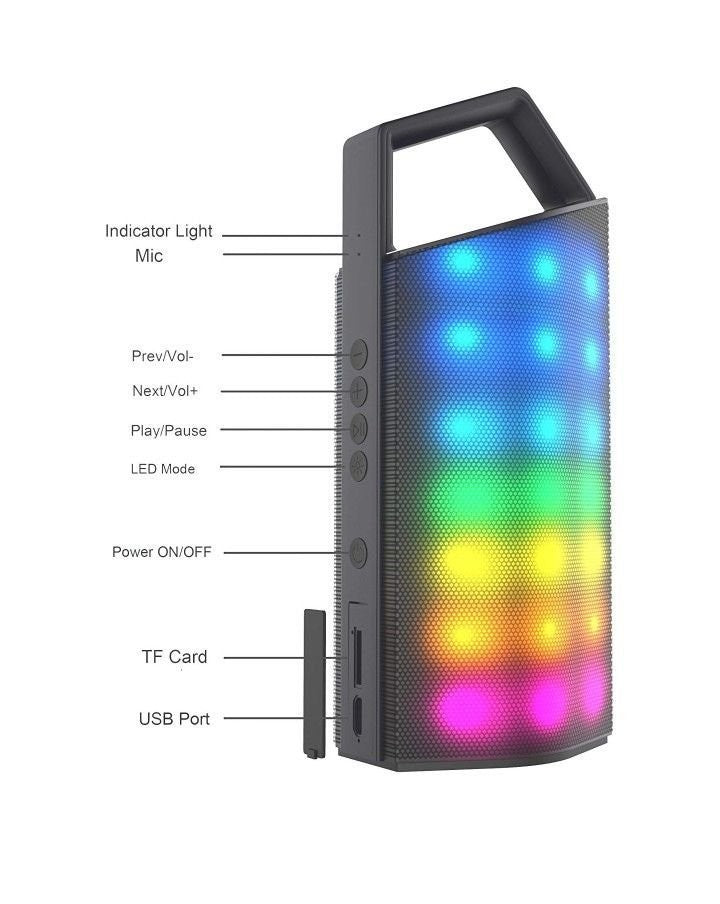 Portable Bluetooth Speaker With LED lights