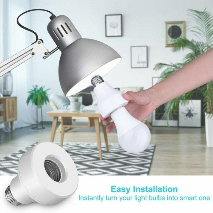 Smart Wifi Bulb Socket E26/E27 Bulb,Wi-Fi Led Light Bulbs Adapter Base Converter