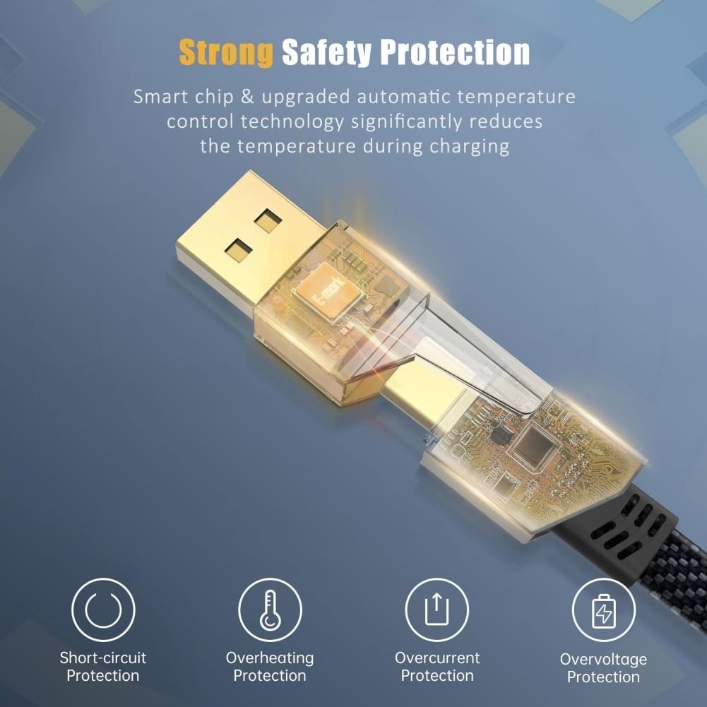 Multi Charging Cable 4-in-1 6Ft Fast Charging Cable Universal Charging Cord