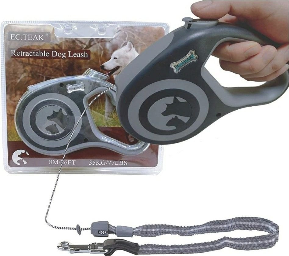 EC.TEAK Retractable Dog Leash, 26FT Dog Walking Leash for Medium Large Dogs