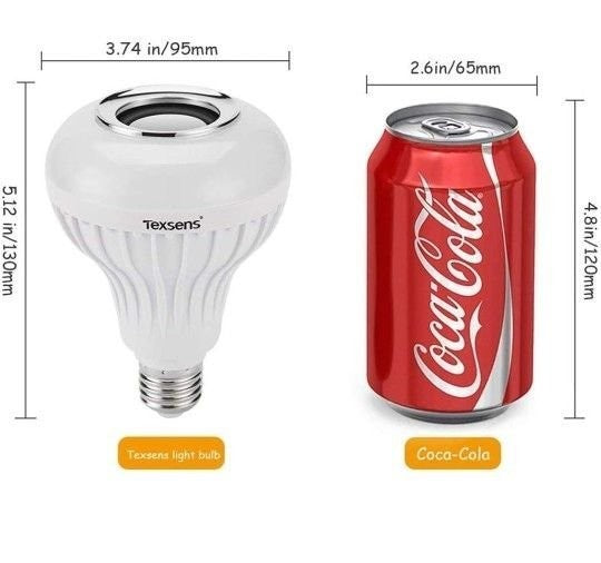 LED Light Bulb Bluetooth Speaker, 6W E26 RGB Changing Lamp Wireless Stereo Audio