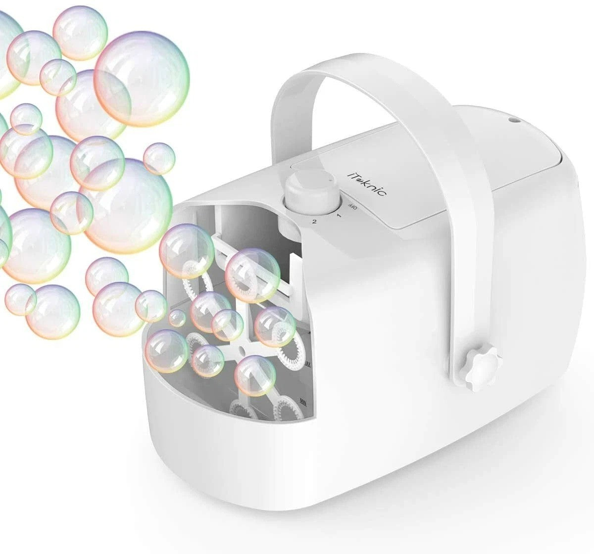 iTeknic Bubble Machine, Automatic Bubble Blower, Portable Auto Bubble Maker