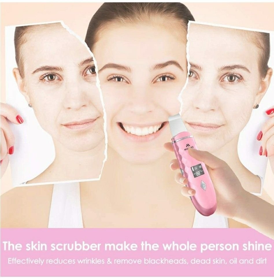 Skin Scrubber with LCD Display Skin Spatula Pore Cleaner Blackhead Remover Face