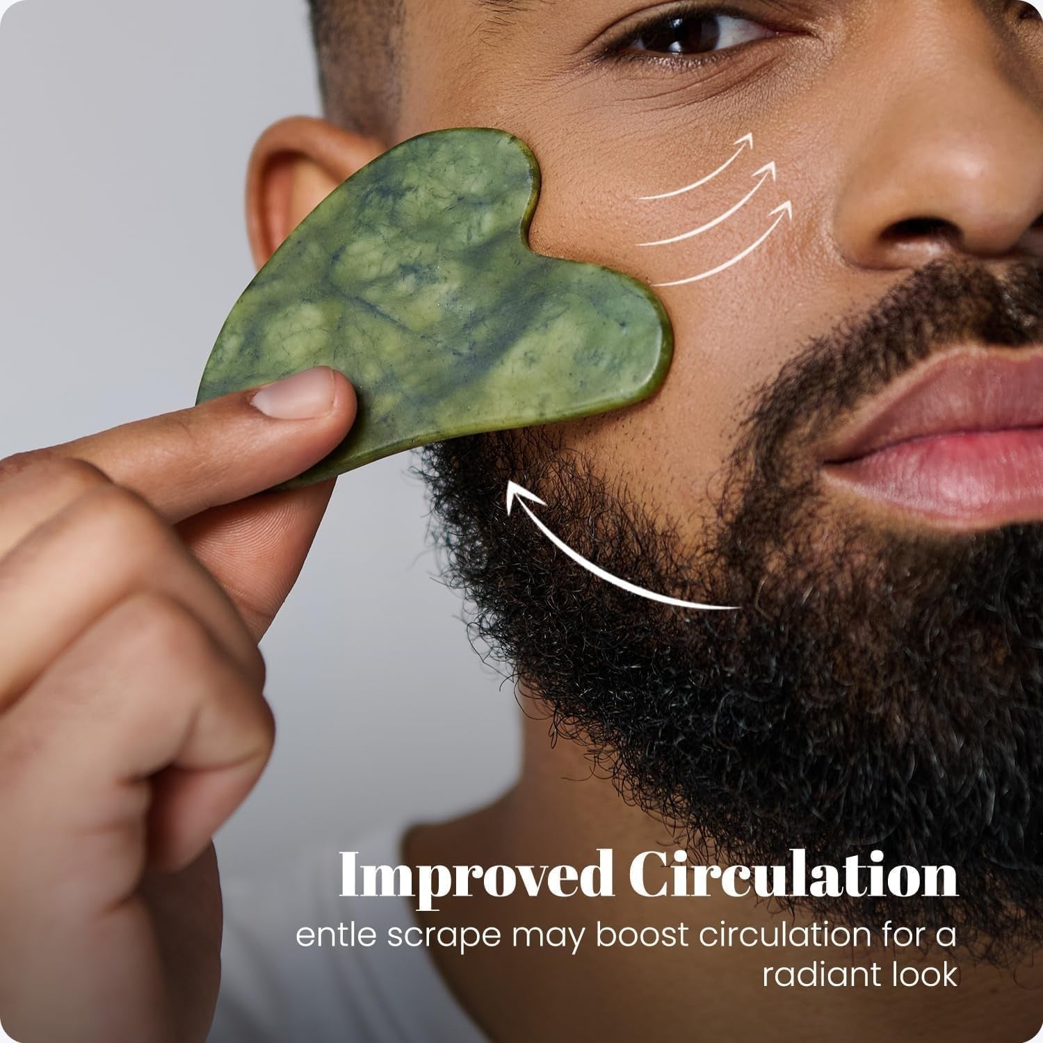 Jade Roller and Gua Sha Set for Beautiful Skin Detox - Facial Body Eyes Neck