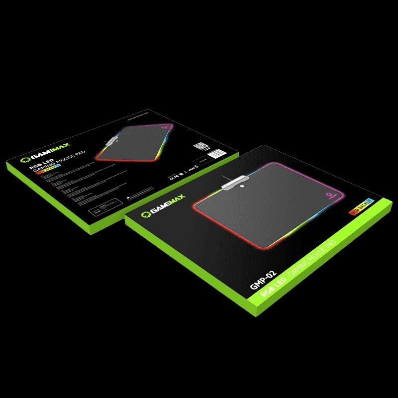 GameMax Computer Gaming Mouse Pad w/9 Lighting RGB Modes & Fingerprint Access