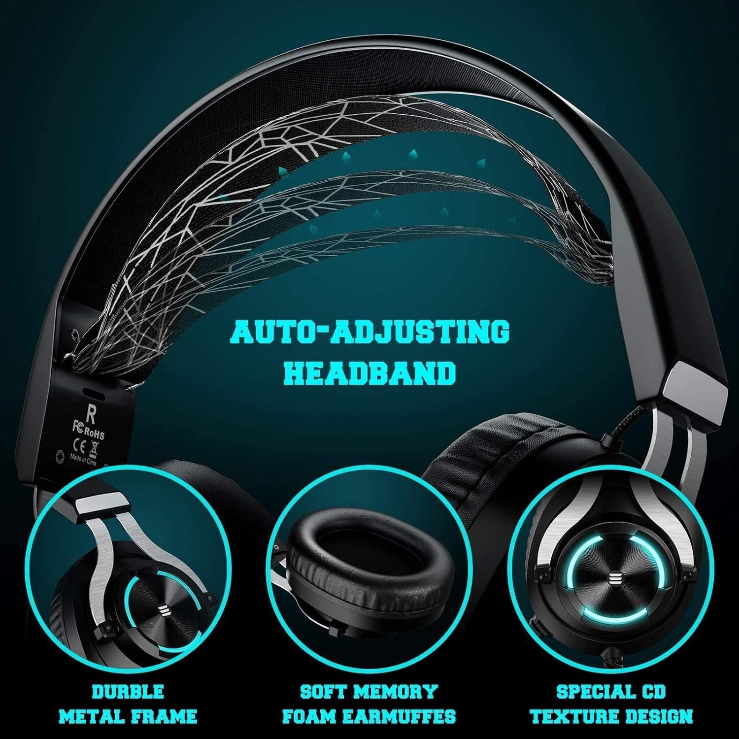 EKSA E3000 Gaming Headset PC MAC iOS ANDROID PS XBOX NINTENDO