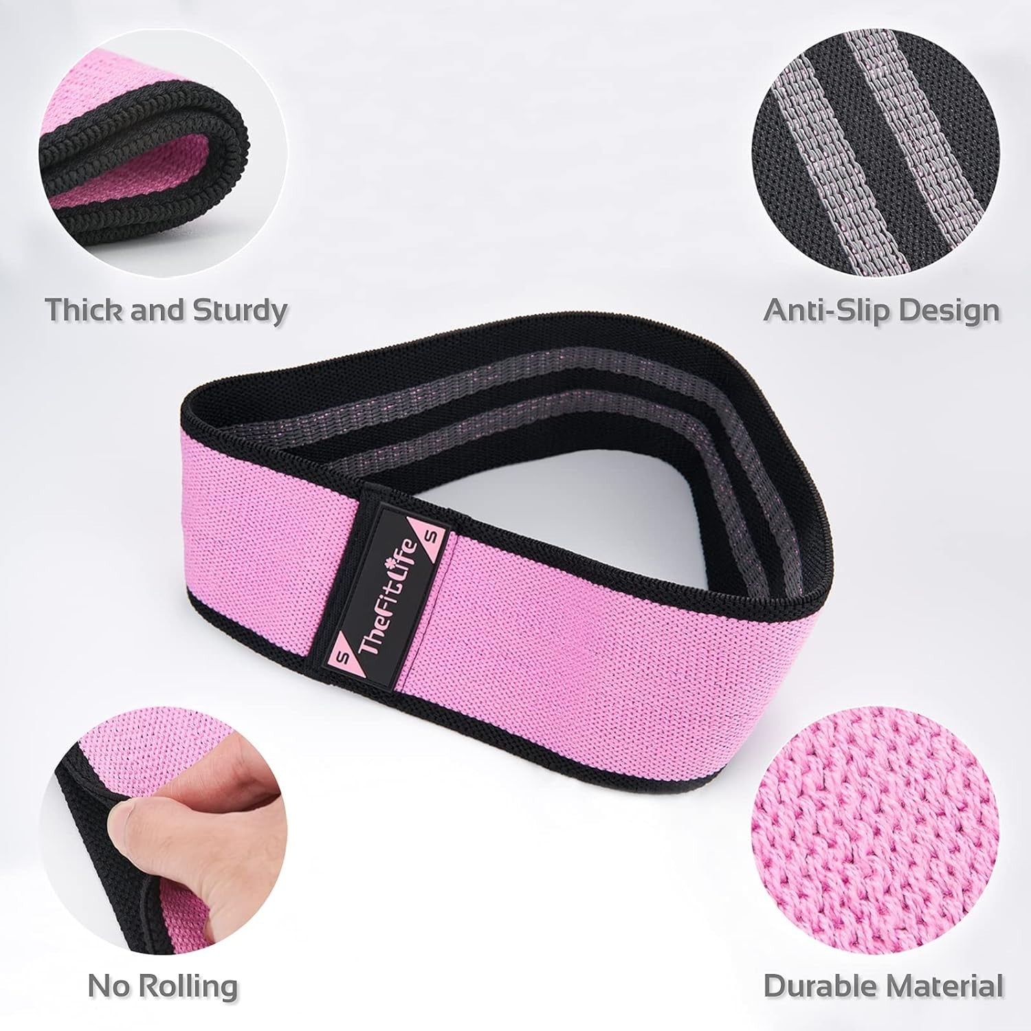 TheFitLife Resistance Bands for Legs and Butt - Fabric Exercise Bands Circle