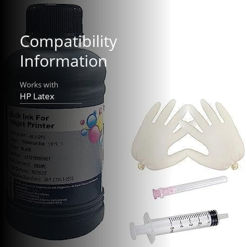 Black Ink Universal Refill Ink Kit Dye Ink 250ml Work for Canon HP Epsn Brother
