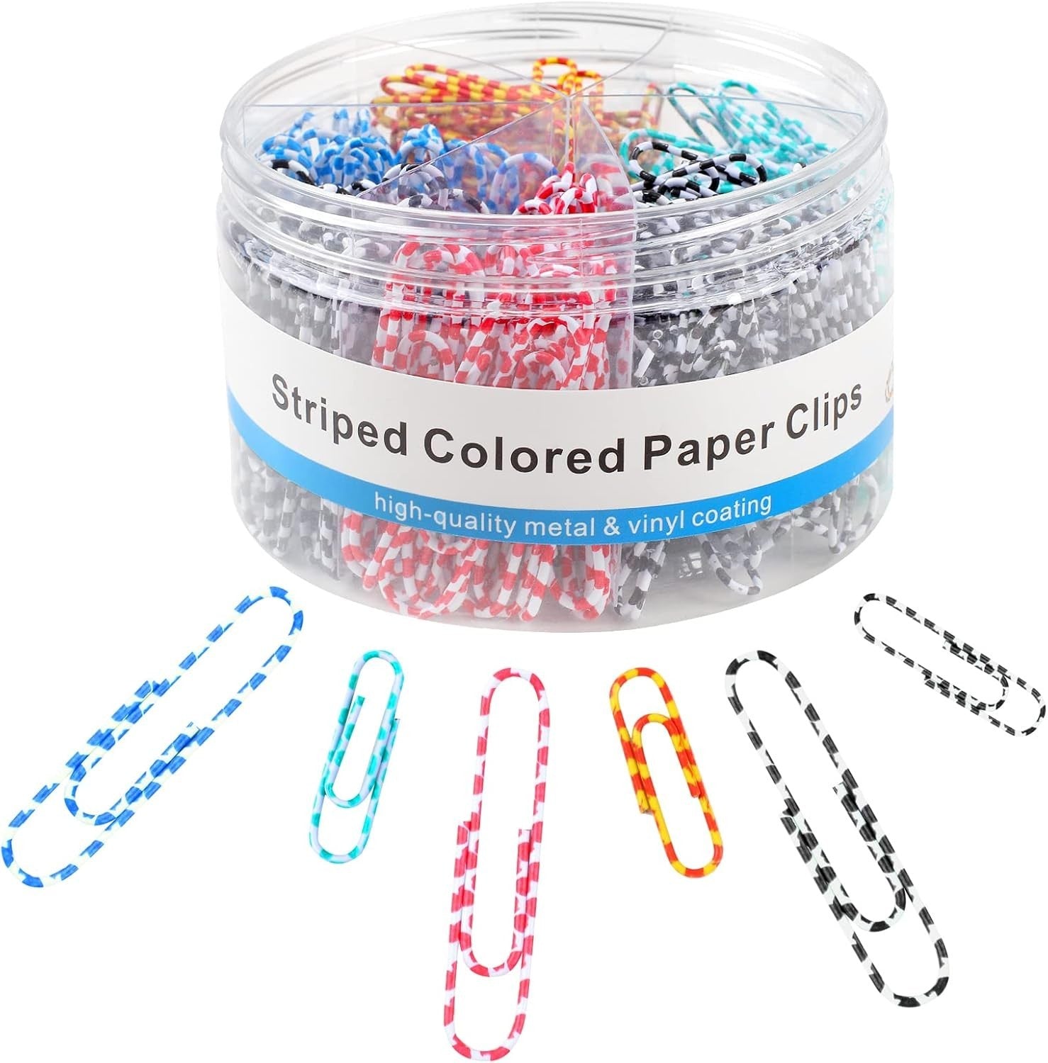 500Pcs Paper Clips,Medium & Jumbo Paper Clip (1.3 inch & 2.0 inch), Multicolored