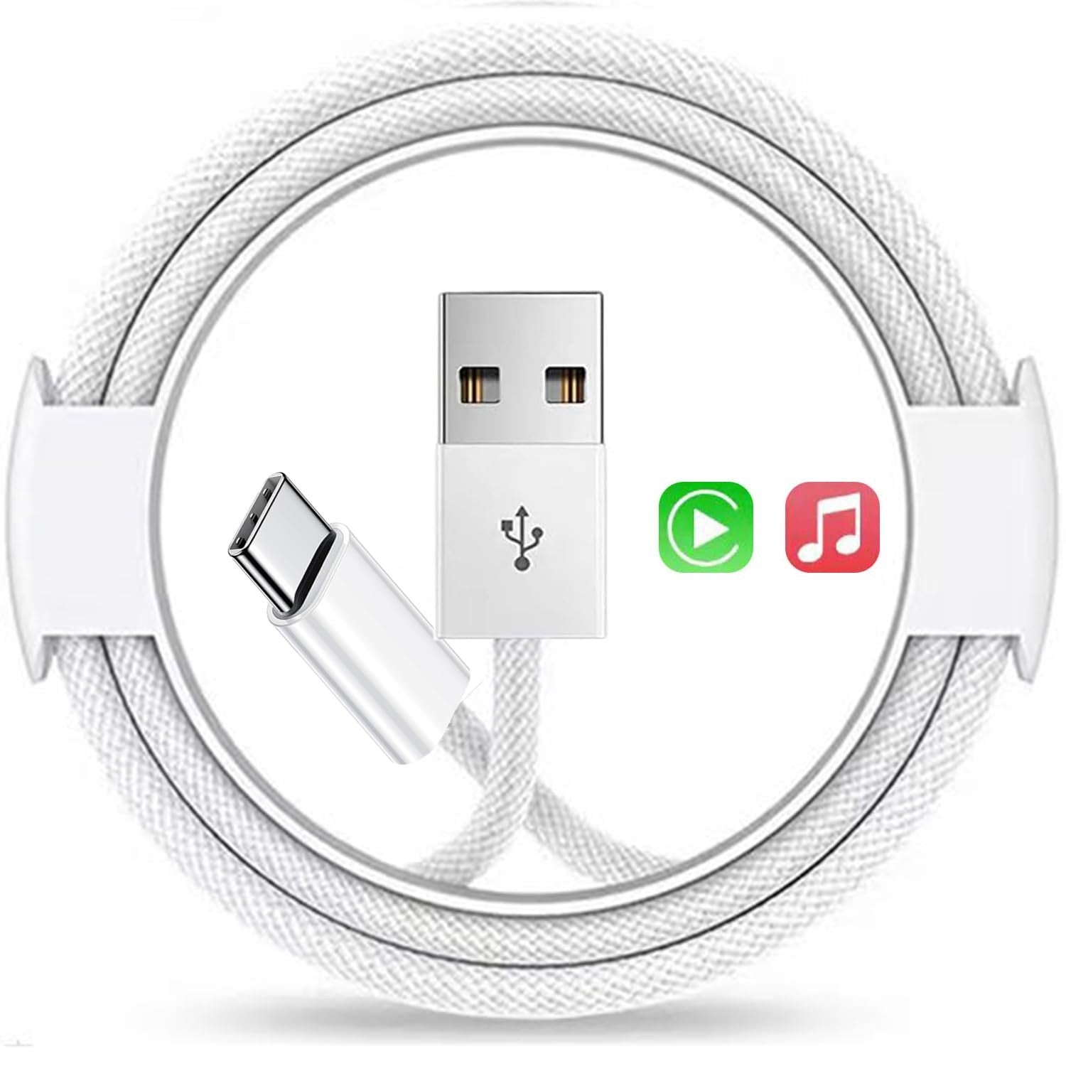 USB to USB C Cable Car Charger Cord Compatible for iPhone 15/16 Pro Max Plus NEW