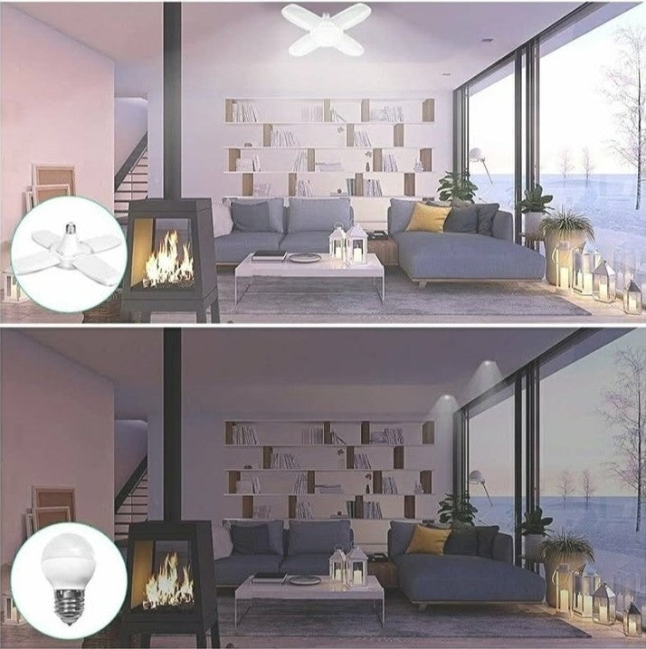 2 Pack LED Garage Lights, 6000LM 60W E26/E27/E39 Led Basement Lights