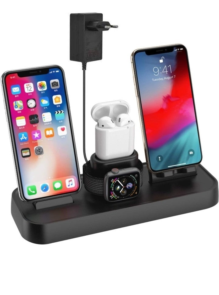 Wireless Charger, 4 in 1 Charging Station for Apple, Wireless Charging Pad Stand