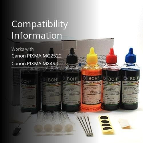 600ml Printer Ink Refill Kit for Canon Inkjet Printers - Compatible