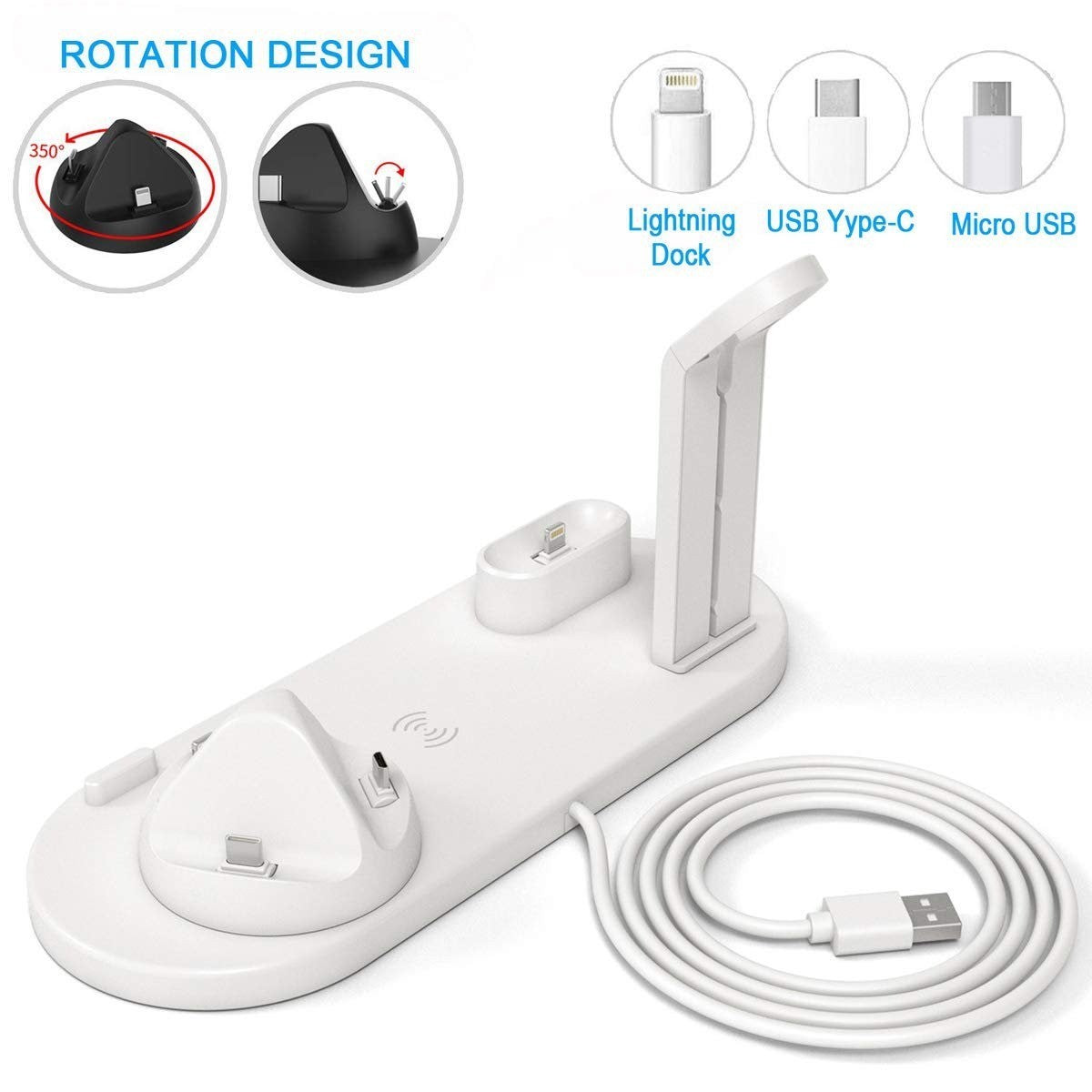 Wireless Charger, 3 in 1 Wireless Charging Dock for Apple Watch and Airpods