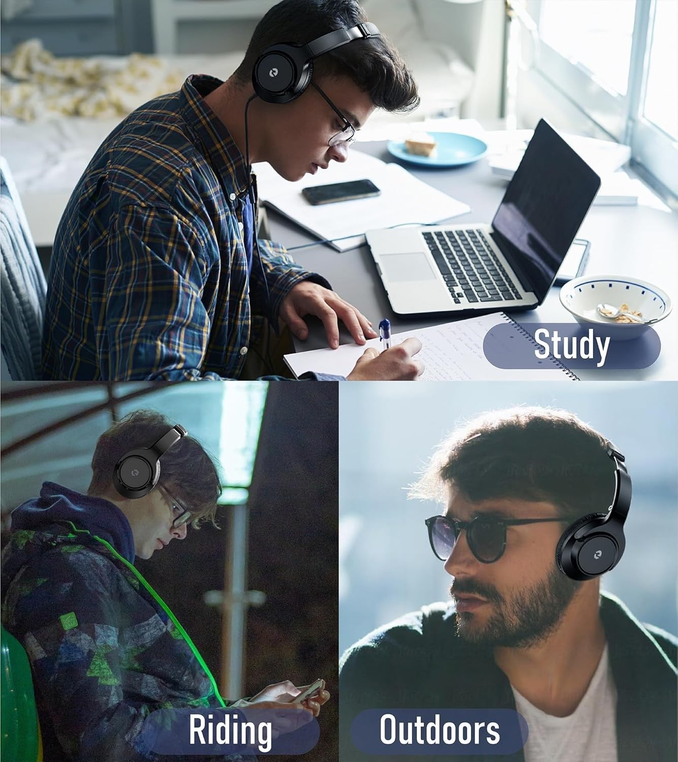 Bluetooth Headphones, Wireless headphones bluetooth, 70H Playtime Headphones