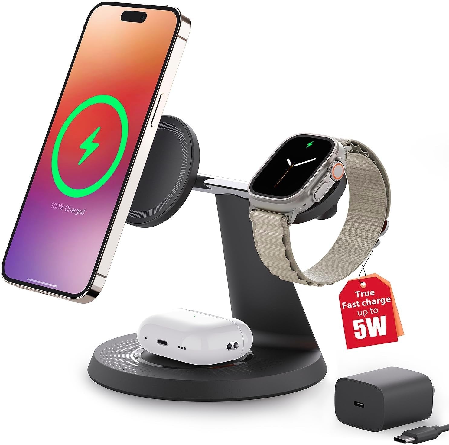 3 in 1 Wireless Charging Station for Apple Device Fast Charging Station