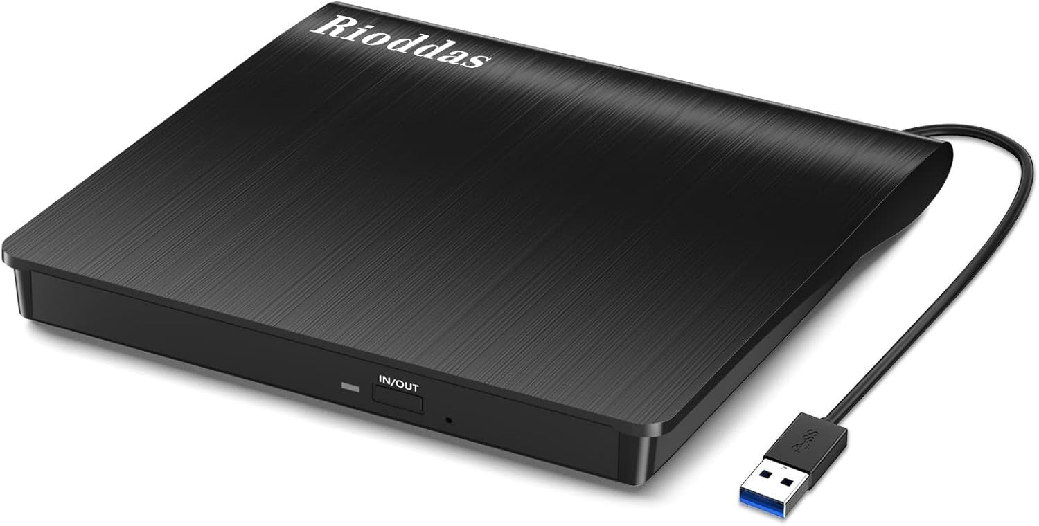 External CD Drive USB 3.0 Portable CD DVD +-RW Drive DVDCD ROM Rewriter Burner
