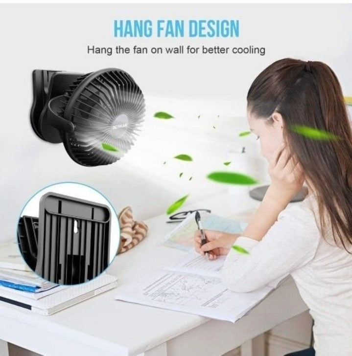 6 Inch Clip On Fan 3 Speeds Small Fan With Strong Airflow Clip Desk Fan Usb Plug