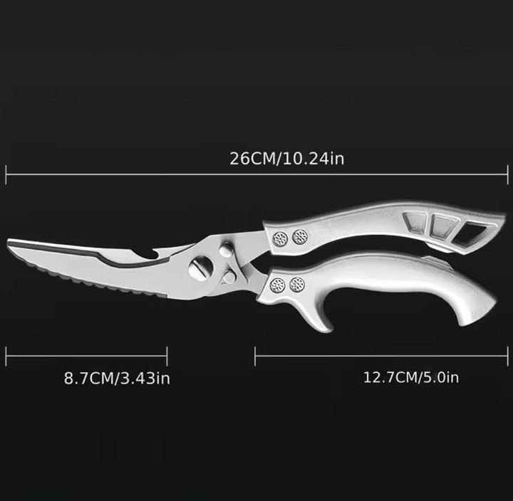Duty Stainless Steel Kitchen Scissors – Professional Cooking & Poultry Shears