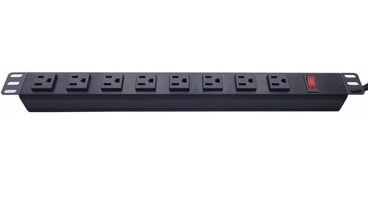 8 bit 15P Brushed Aluminum Alloy Process 14AGW 9 ft Cable 1U Rack Mounted