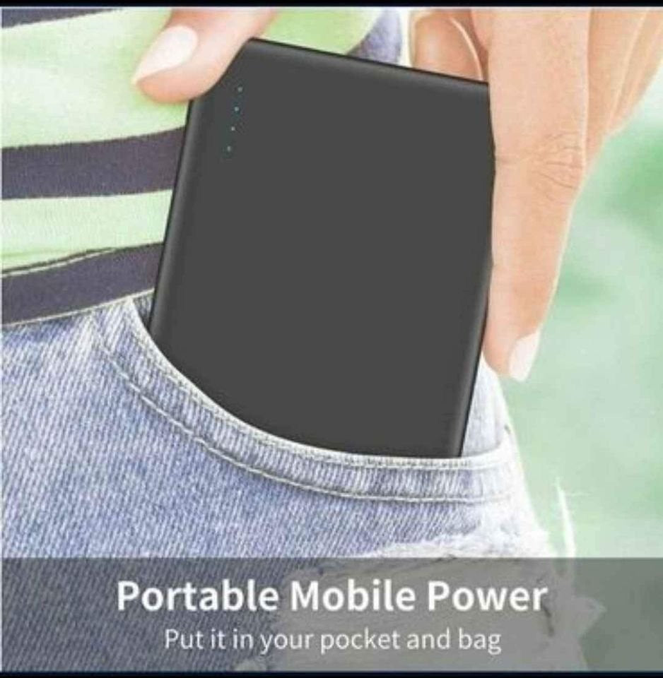 Portable Charger, Ultra-Slim Dual 3A Power bank 18W High-Speed Charging