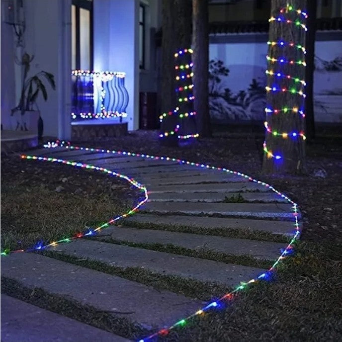 32.8 ft Solar-Powered Outdoor String Light Tube Design Outdoor String Lights