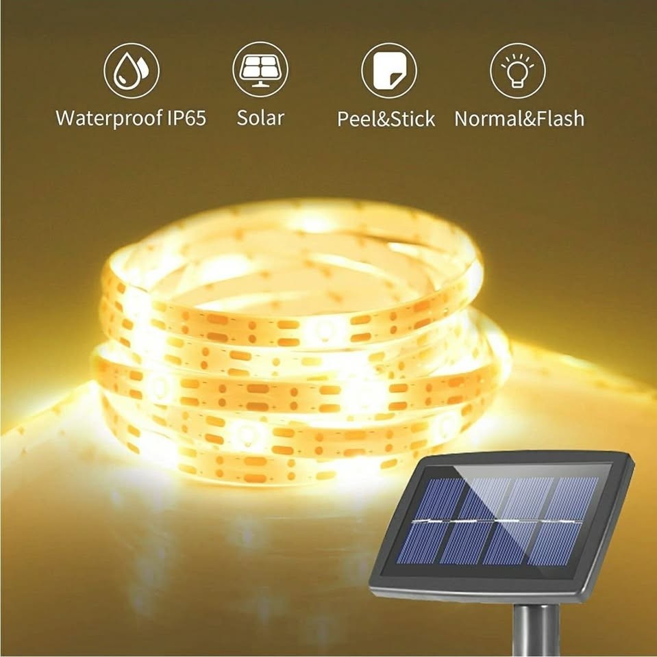 Solar Fairy Lights 16.4ft Waterproof IP65 Solar Garden Lights 2 Modes Auto ON/OF