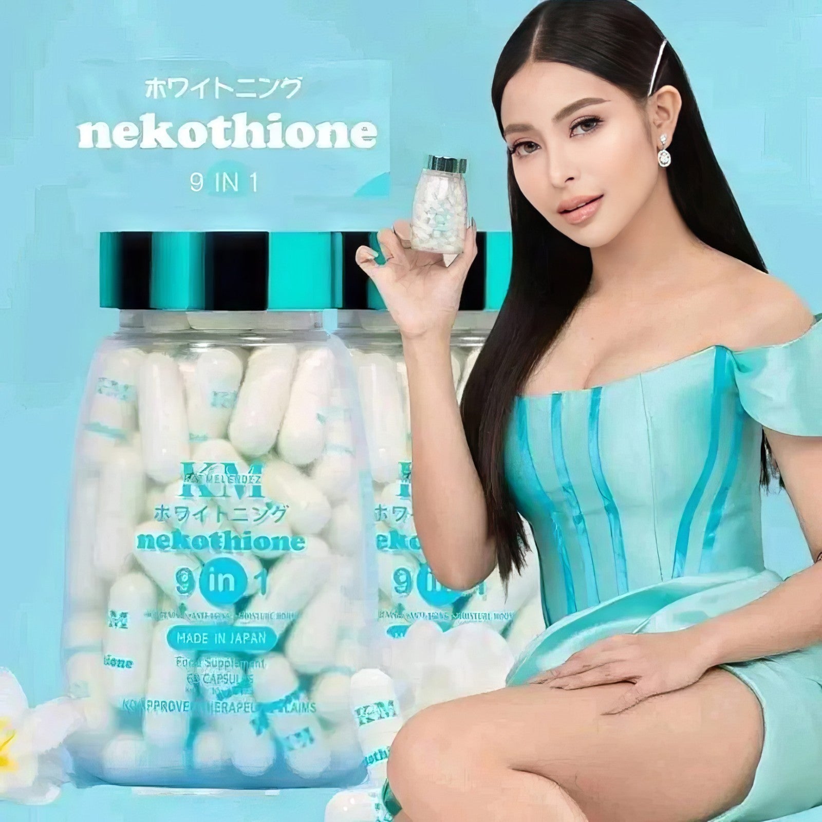 HerSkin NEKOTHIONE 9 in 1 by Kat Melendez, 60 Capsules