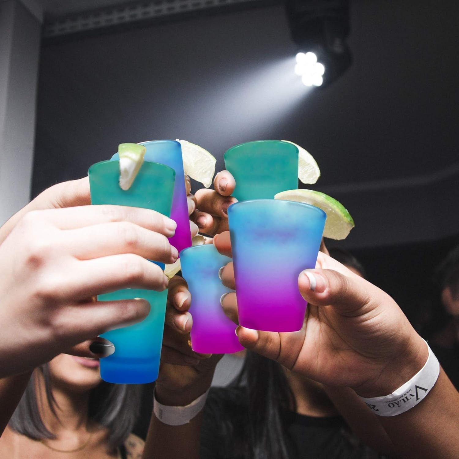 1.9 oz Shot Glasses Sets with Heavy Base,12-Pack Colored Shot Glass (Mix Aurora)