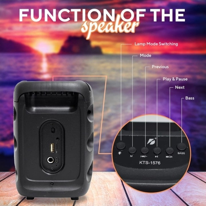 High Power Bass Portable Wireless Bluetooth Studio Dj Party Concert Speaker's