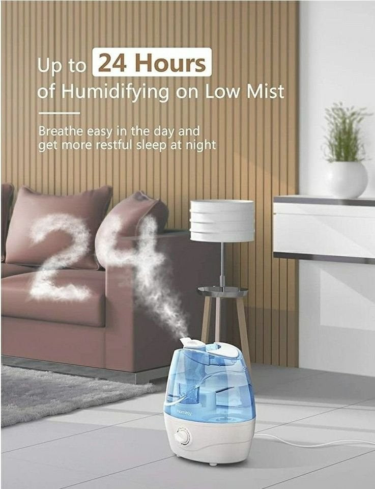 Cool Mist Humidifiers, Quiet Ultrasonic Humidifiers for Bedroom, Easy to Clean