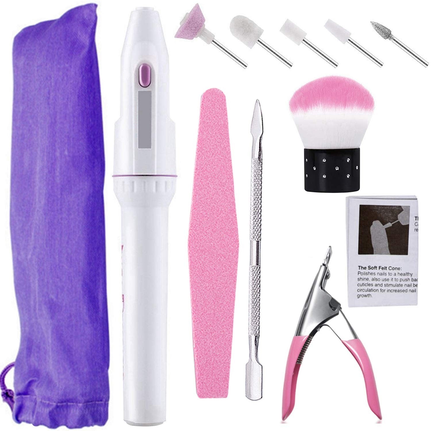 Dorakitten Electric Nail Drill Kit,Nail Polishing Tools With 5 Pieces Changeable