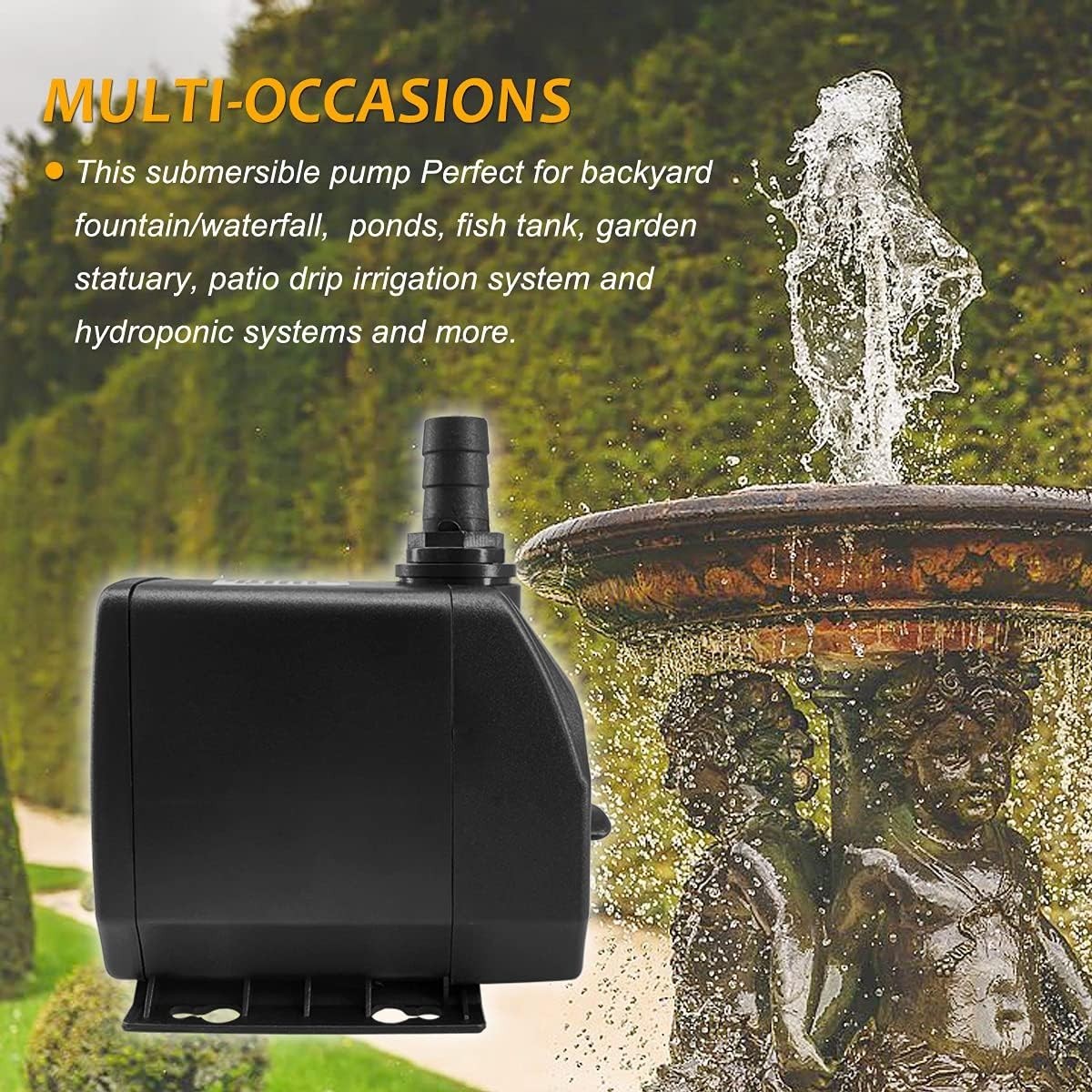 Newpol 660GPH Submersible Pump, Ultra Quiet Water Pump (30W)