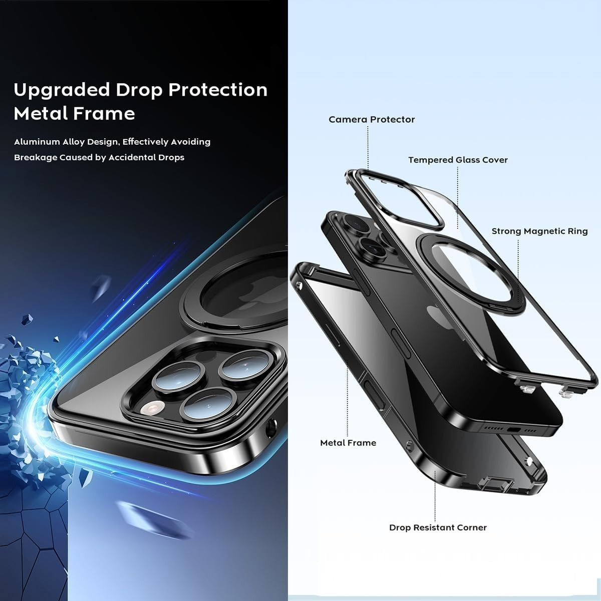 JIAONASHIJIA Compatible with MagSafe IPHONE16 Pro Max Case, Military-Grade
