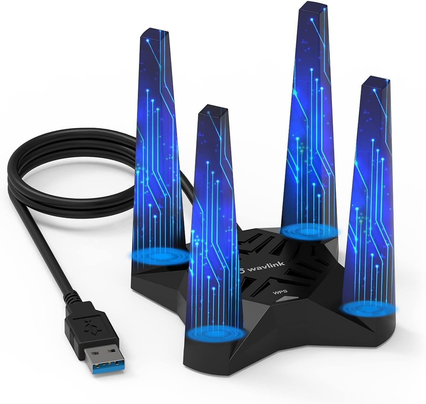 USB WiFi Adapter for Desktop PC, AX1800 WiFi Adapter Dual Band Wireless Network