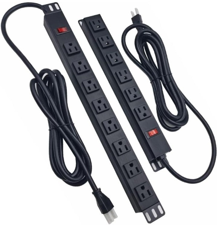 8 bit 15P Brushed Aluminum Alloy Process 14AGW 9 ft Cable 1U Rack Mounted